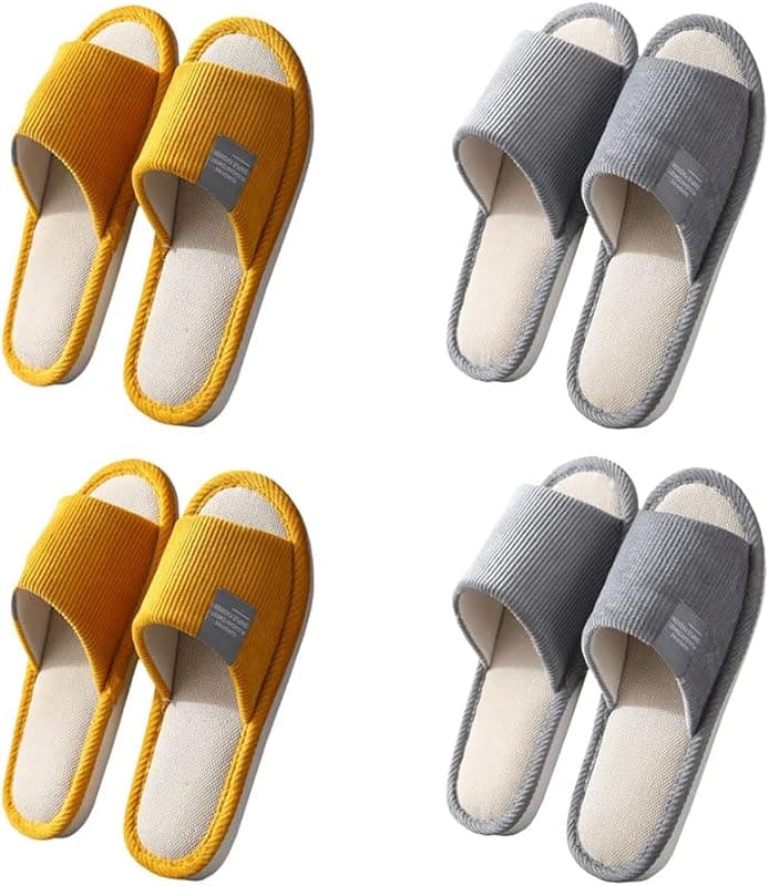 Teceyfeet Hotelslipper Baumwolle-Leinen